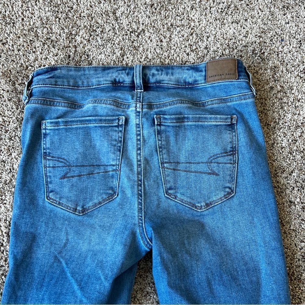 American Eagle Next Level Stretch Light Wash Jegging Crop Jeans‎ Size 6 - Picture 7 of 9